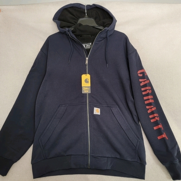 Carhartt Sweatshirts: Men'sNew Navy Rain Defender Fleece Lined